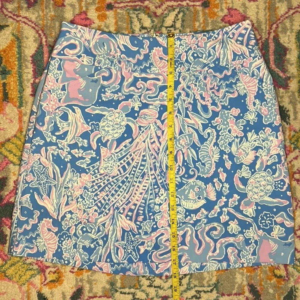 Lilly Pulitzer Jonas High Waisted Skort New Boca Blue Sea What I Sea Size 6
